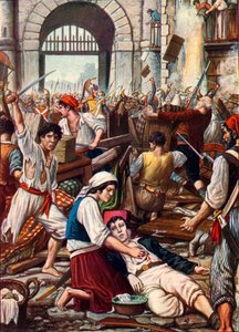 Resistenza eroica del popolo napoletano contro i francesi da Tancredi Scarpelli