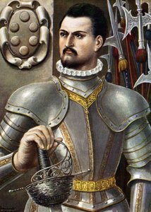 Ritratto di Giovanni dalle Bande Nere (1498-1526) condottiero italiano, illustrazione di Tancredi Scarpelli da 
