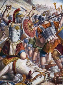 Antichità romana: il generale romano Lucullo conquista Tigrane II e gli eserciti pontici e armeni e saccheggia Tigranocerta, Armenia, 6 ottobre 69 a.C.