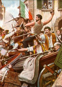I Cinque Giorni di Milano. Cittadini di tutte le classi manovrano le barricate