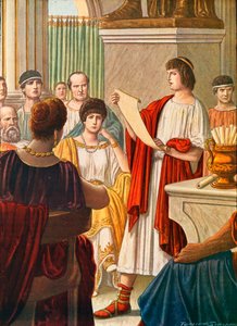 Virgilio legge le sue poesie ad Augusto con Ottavia presente da Tancredi Scarpelli