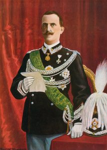 Vittorio Emanuele III che legge, 1900