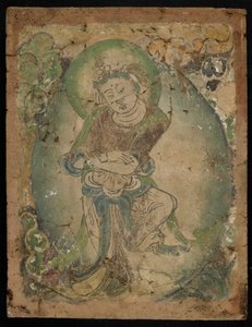Figura danzante, Kizil, provincia di Xinjiang, 600-800