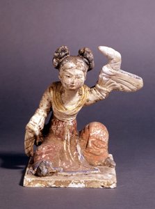 Statuetta che raffigura una donna in costume tradizionale della dinastia Tang (o T
