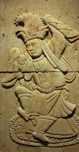 Stele raffigurante un musicista da Tang Dynasty Chinese School
