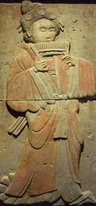 Stele di terracotta con musicista, Dinastia Tang