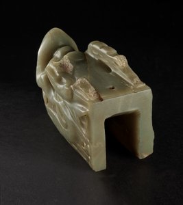 La Testa di Drago di Giada Junkunc da Tang Dynasty Chinese School