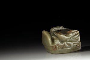 La Testa di Drago di Giada Junkunc da Tang Dynasty Chinese School