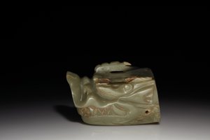 La Testa di Drago di Giada Junkunc da Tang Dynasty Chinese School