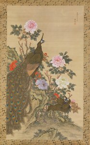 Pavoni e peonie da Tani Buncho