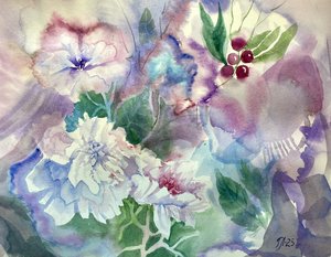 Giardino da sogno ad acquerello da Tanya Lundmark