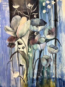 Fiori blu eterei da Tanya Lundmark