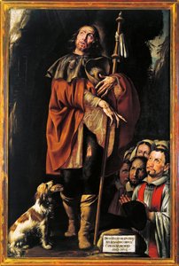 Italia, Varallo, dipinto di San Rocco da Tanzio da Varallo