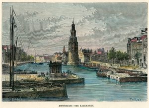 Il Kalkmarkt, Amsterdam, Paesi Bassi, c1880 da Taylor