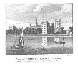 Veduta di Lambeth Palace nel Surrey da Taylor