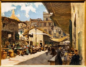 Il vecchio mercato di Firenze da Telemaco Signorini