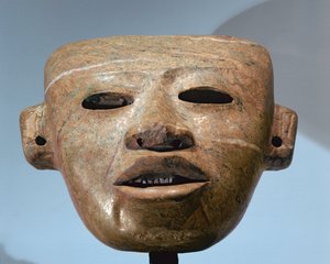 Maschera funeraria, Altopiani Centrali, Messico, c.250-550