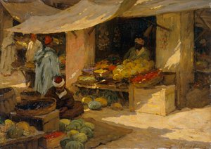 Mercato della frutta, Tangeri, 1880-1936