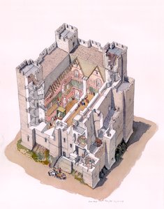 Torre del castello di Dover c1190, c1990-2010 da Terry Ball