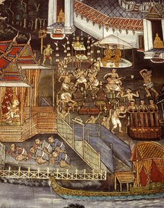 Fusione di immagini del Buddha durante l