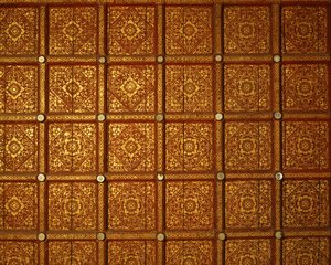 Soffitto di un tempio Lanna da Thai School