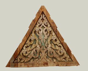 Frontone di un tempio thailandese, tardo periodo Ayutthaya (1351-1767)