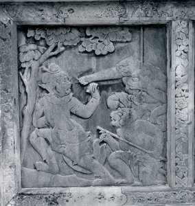 Uno di una serie di rilievi che raffigurano il Ramakien (Ramayana)