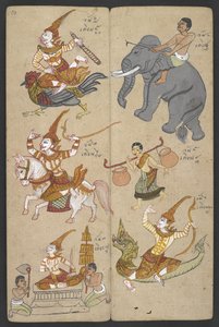 Or 16455 f.10r, Animali dello Zodiaco, da Phrommachat da Thai School