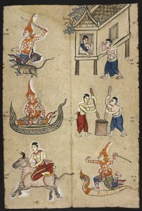 Manuale di divinazione thailandese (Phrommachat), contenente oroscopi basati sullo zodiaco cinese