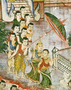 Episodio dal Jataka Sang Thong da Thai School