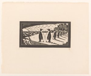 Pinguino imperatore in udienza da Theo de Vries