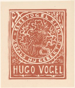 Ex libris di Hugo Vogel da Theo van Hoytema