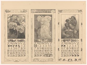 Calendari per luglio, agosto e novembre 1910