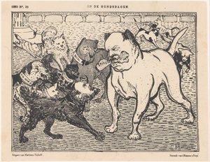 Caricatura sulla legge elettorale di Johannes Tak van Poortvliet