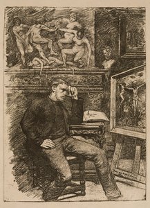 Frontespizio per la novella «Contes de minuit» di Emile Verhaeren da Théo van Rysselberghe