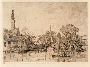 Cantiere navale a Edam (Paesi Bassi) da Théo van Rysselberghe