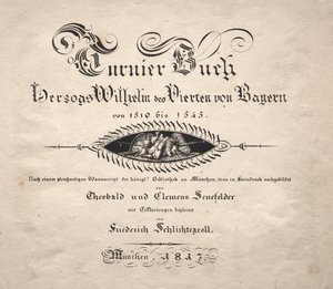 Libro sui tornei: Pagina del titolo