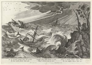 Autunno: tempesta in mare da Theodoor Galle