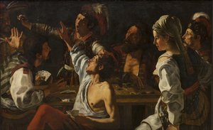 Giocatori di carte e backgammon. Lite per le carte