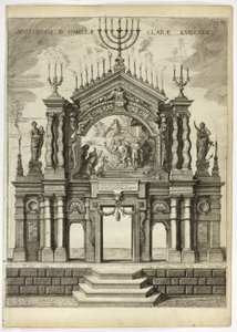 Palcoscenico in memoria di Isabella Clara Eugenia, tavola 24 da Casperius Gevartius, Pompa Introitus Honori Serenissimi Principis Ferdinandi da Theodoor van Thulden