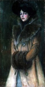 Signora con manicotto di pelliccia da Theodor Bruckner