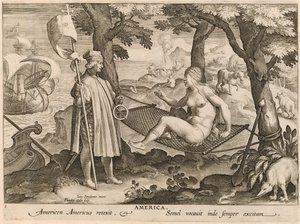 America da Theodor Galle after Jan van der Straet
