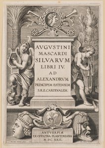 Pagina del titolo per Agostino Mascardi, Silvarium Libri IV da Theodor Galle after Sir Peter Paul Rubens