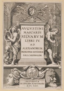 Pagina del titolo per Agostino Mascardi, Silvarium Libri IV da Theodor Galle after Sir Peter Paul Rubens