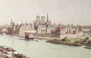 Ile de la Cité nel 1530 da Theodor Josef Hubert Hoffbauer