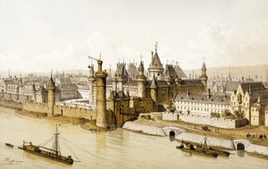 Il Louvre nel XVI secolo, c.1880 (illustrazione)