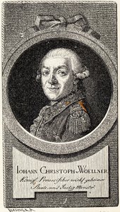 Johann Christoph von Woellner 1732-1800 da Theodor Knesing