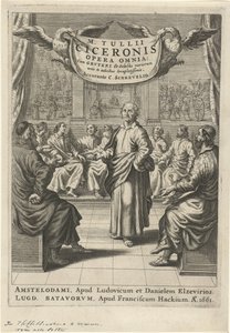 Cicerone e figure in discussione da Theodor Matham