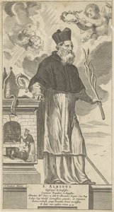 San Albino di Angers da Theodor Matham