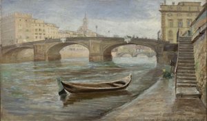 Una giornata nuvolosa a Firenze vicino a Ponte Santa Trinità da Theodor Philipsen